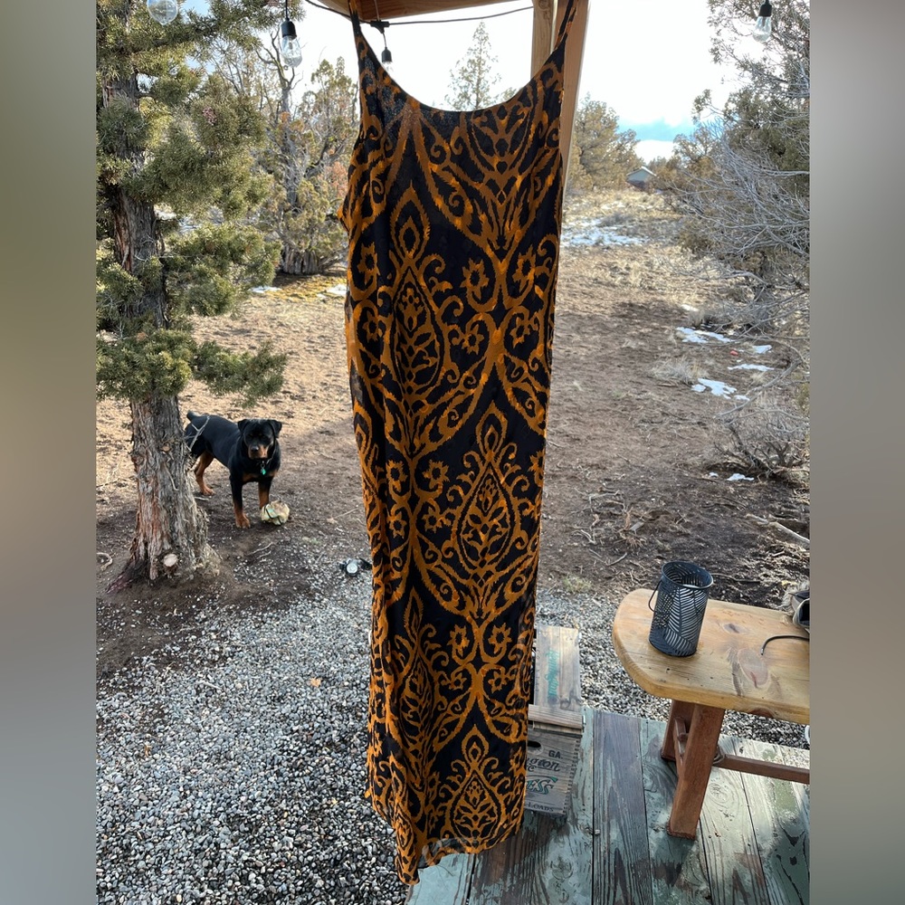 Nasty Gal Dip Back Chain Slip Maxi Dress NWT Size 10